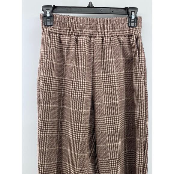 CLASSIC CONCEPTS Women's Brown Plaid Pull-On Pants SZ S - Picture 3 of 9